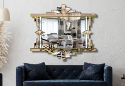 mia thumb bronze gold art deco wall mirror