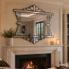 mia in black art deco fan wall mirror