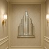The New York Art Deco Wall mirror is a stunning and unique mirror that will create a lasting impression on all art deco enthusiasts with its vertical, spire-like mirrored panels, slightly angled to create a wonderful, glittering three-dimensional effect.