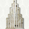 new york art deco wallpaper gold trim wall mirror