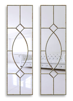 gretta brass gothic wall mirror
