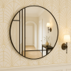 dahlia black art deco wall mirror
