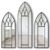Alonso Handcrafted Gothic mirror in Silver