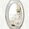 hope white and gold modern wall miror