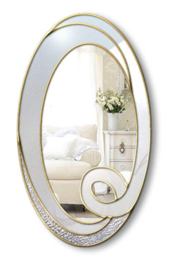 hope white and gold wall miror