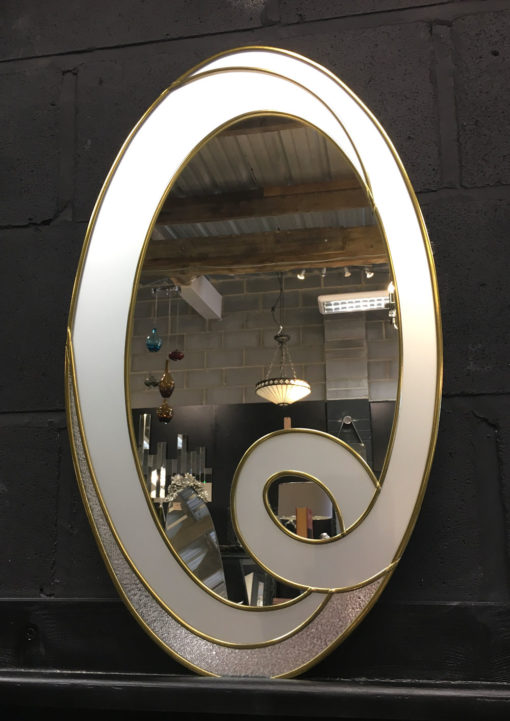 hope white and gold modern showroom wall miror