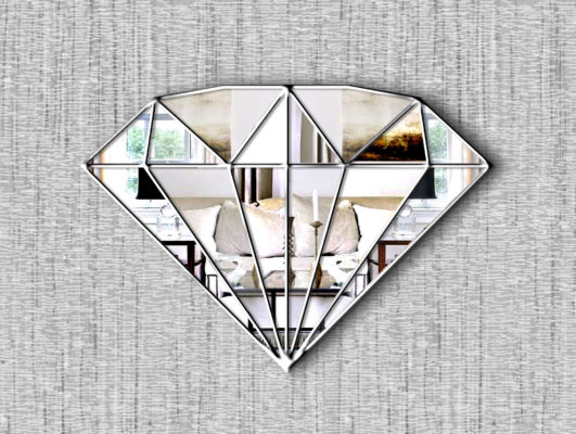 marquise art deco diamond mirror