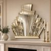 detroit gold art deco fan wall mirror