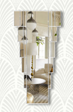 rialto bevelled art deco wall mirror