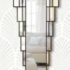 rialto black art deco wall mirror