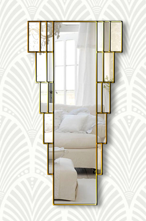 rialto goldart deco wall mirror