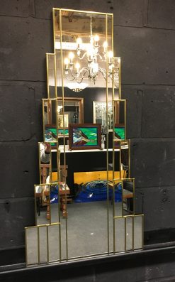 Rialto Gold Art Deco Wall inverted Mirror