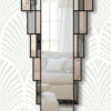 rialto art deco smokey wall mirror