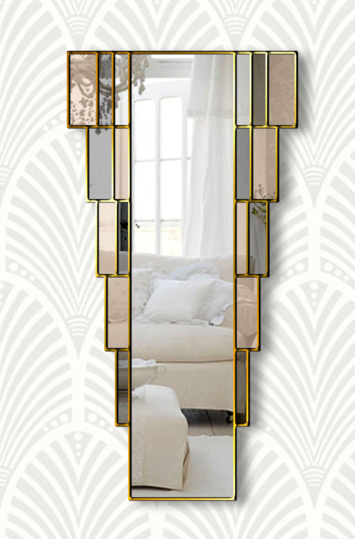 rialto bronze art deco wall mirror