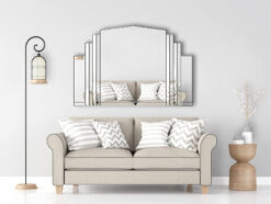serenity over mantle art deco wall mirror