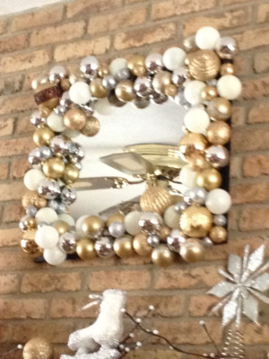 Christmas Mirror With Baubles