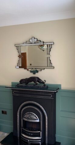 Mia cropped art deco wall mirror