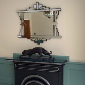 Mia cropped art deco wall mirror