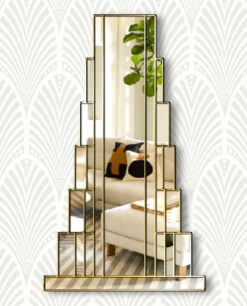 staten island art deco full length wall mirror