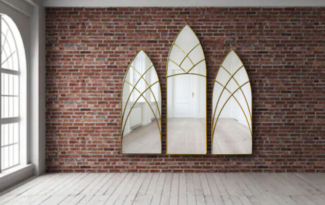 amoret gothic triptch wall mirrors