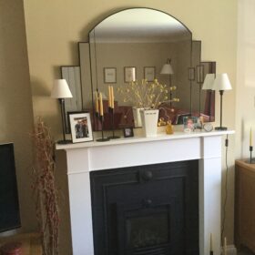 venice art deco wall mirror