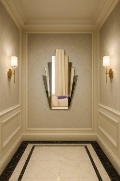 Add timeless glamour to your home with the Minerva Original Art Deco Wall Mirror, beautifully handcrafted in our Norfolk workshop. Inspired by the bold geometry and elegance of the 1920s, this mirror’s stunning fan-shaped design captures the true spirit of the Art Deco era.