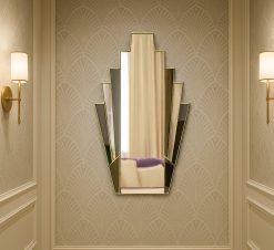 Add timeless glamour to your home with the Minerva Original Art Deco Wall Mirror, beautifully handcrafted in our Norfolk workshop. Inspired by the bold geometry and elegance of the 1920s, this mirror’s stunning fan-shaped design captures the true spirit of the Art Deco era.