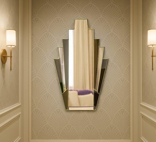 Add timeless glamour to your home with the Minerva Original Art Deco Wall Mirror, beautifully handcrafted in our Norfolk workshop. Inspired by the bold geometry and elegance of the 1920s, this mirror’s stunning fan-shaped design captures the true spirit of the Art Deco era.