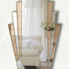 minerva bronze mirror gold trim mirror