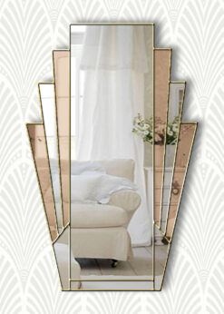 minerva bronze mirror gold trim mirror