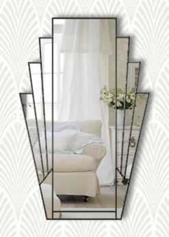 minerva clear black trim mirror