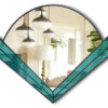 art deco fan mirror teal