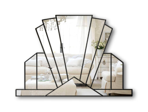 knightsbridge fan art deco wall mirror