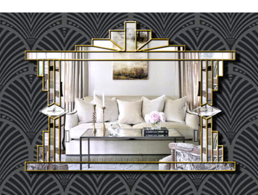 melody art deco wall mirror