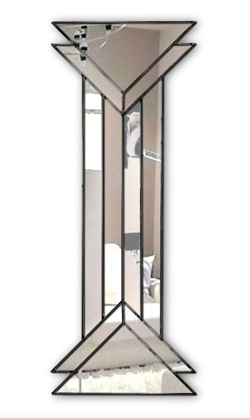 remus in black art deco wall mirror