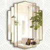 Artemis gold art deco wall mirror