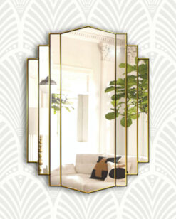 Artemis gold art deco wall mirror