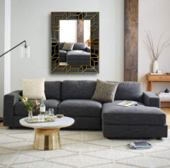 atticus art deco wall mirror