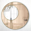 lloyd art deco bronze tinted round wall mirror