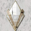 Zante gold trim bronze mirror art deco wall mirror