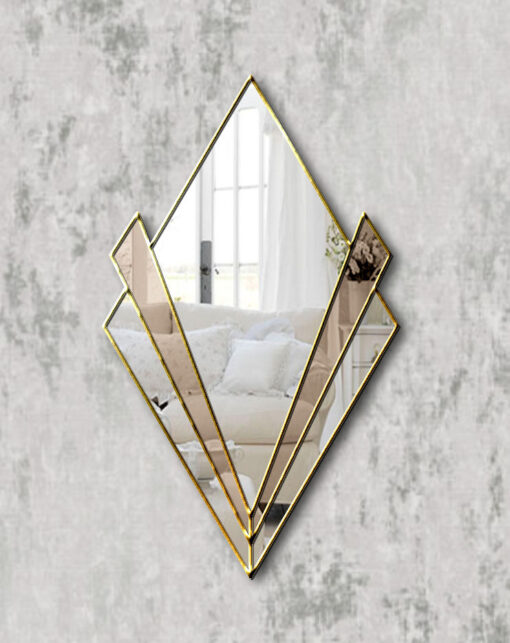 Zante gold trim bronze mirror art deco wall mirror