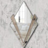 Zante silver trim bronze mirror art deco wall mirror