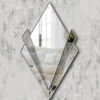 Zante silver trim smoked mirror art deco wall mirror
