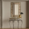 Bebedict bronze room setting goldtrim wall mirror