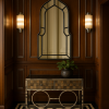 casablanca art deco tall hallway wall mirror