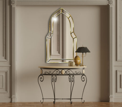 Casablanca silver room setting art deco classic wall mirror