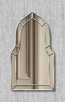 Casablanca silver trim art deco classic wall mirror