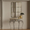 Mirabel gold trim room setting window mirror