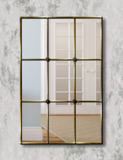 Mirabel gold trim window mirror