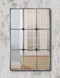 Mirabel silver trim window mirror